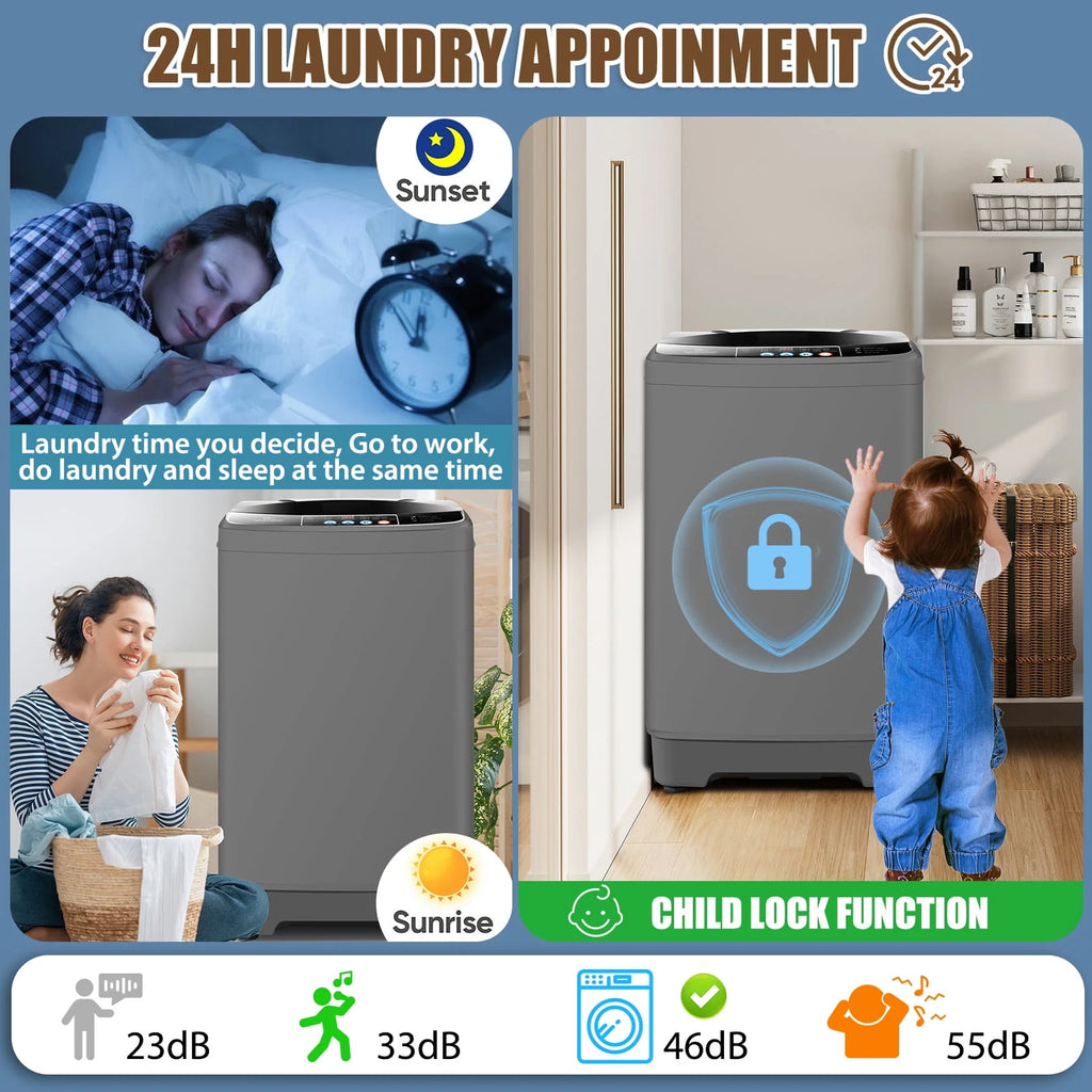 15.6lbs Fully Automatic Portable Washing Machine K79771