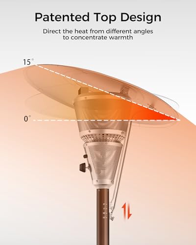 50,000 BTU Propane Patio Heater with Wheels U358