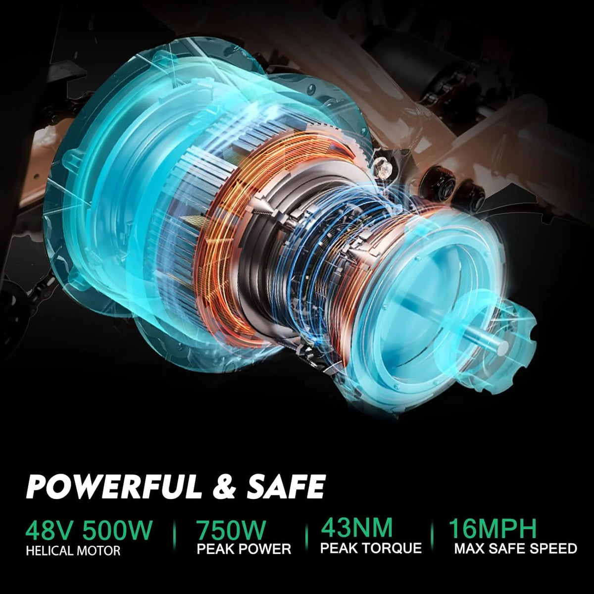 24 26 3 Wheel 350W 36V 7 Speeds Electric Tricycle with Large Basket K945