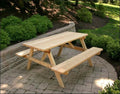 Red Cedar Picnic Table with Attached Benches R931595