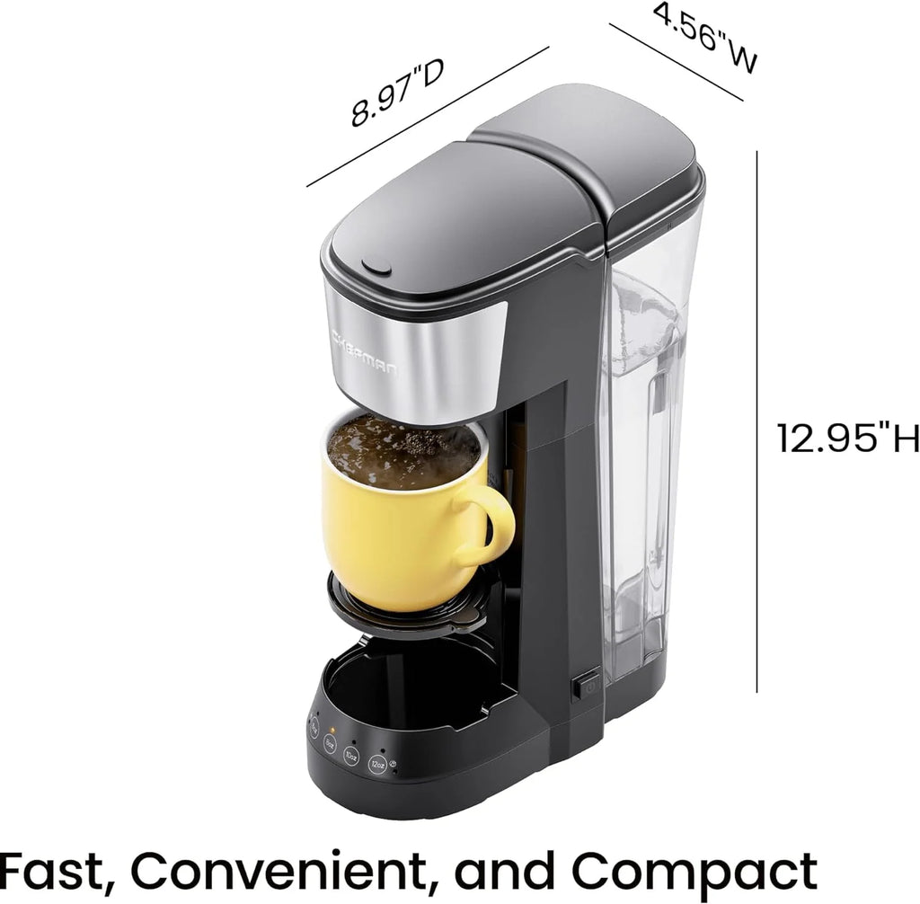 Single Serve Coffee Maker with Reusable Filter, Black K823920