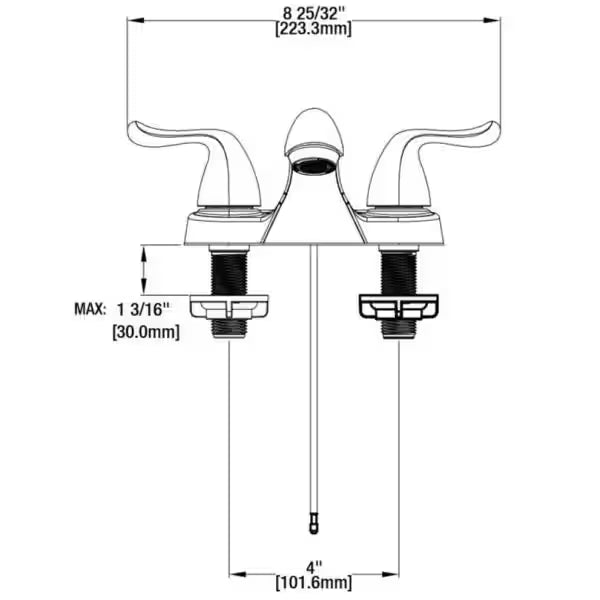 4 in. Centerset Double-Handle Low-Arc Bathroom Faucet in Polished Chrome K2871