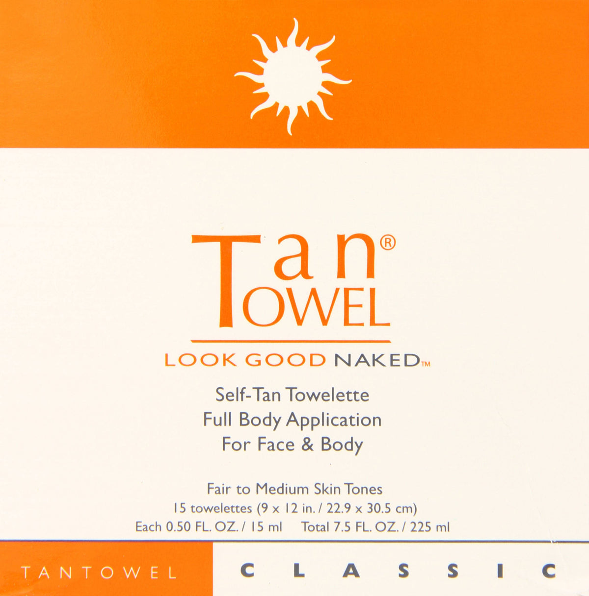 Tan Towel Full Body Classic 15 Pack U79487