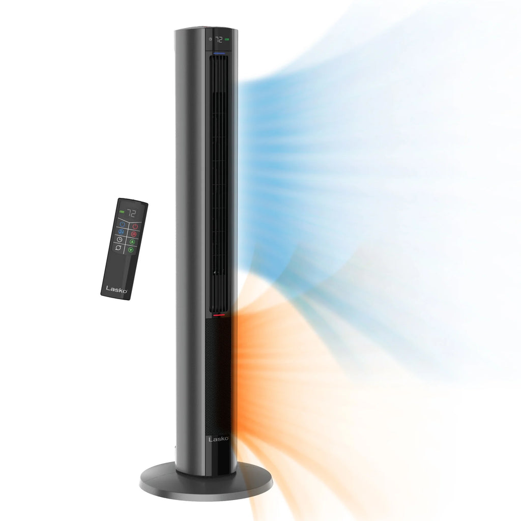 1500W Tower Fan & Space Heater with Timer and Remote J9618