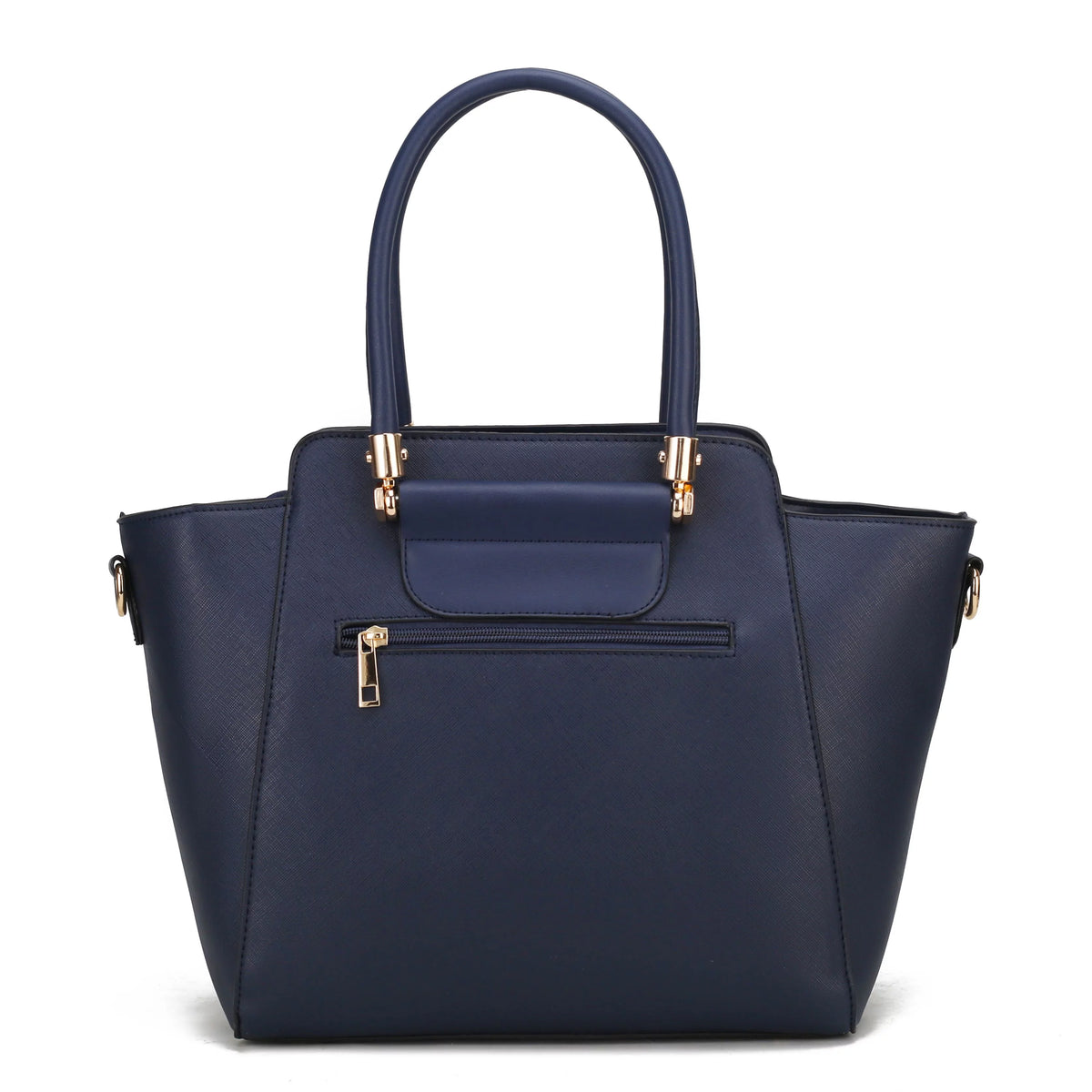 Navy Vegan Leather Tote Bag & Wallet 2-Piece Set H940689