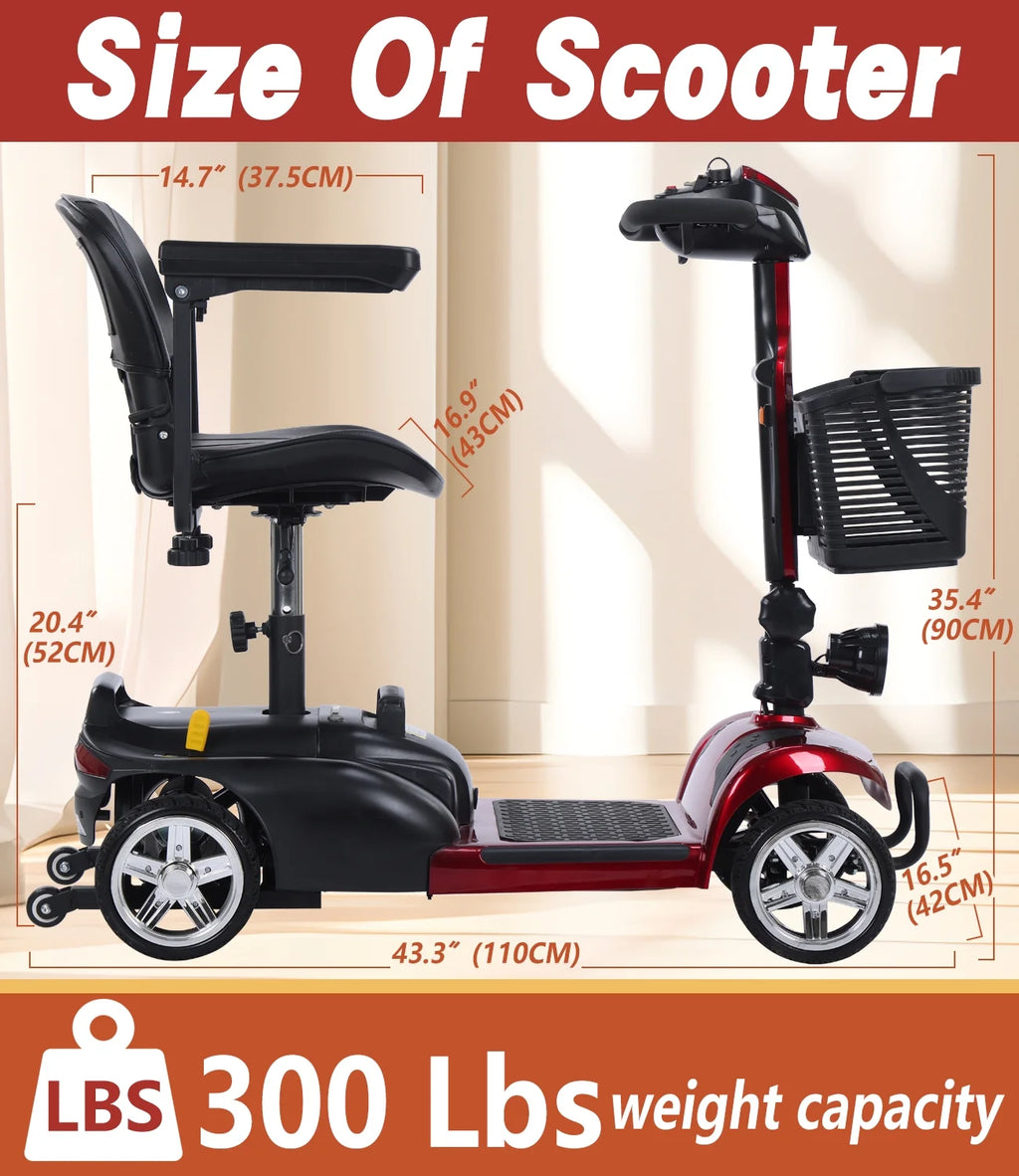 4 Wheel Electric Powered Mobility Scooter X1649