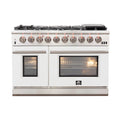 48 Inch Freestanding Gas Range in White C8652