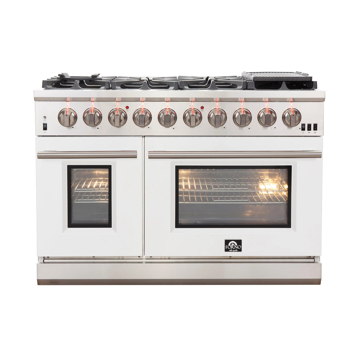 48 Inch Freestanding Gas Range in White C8652