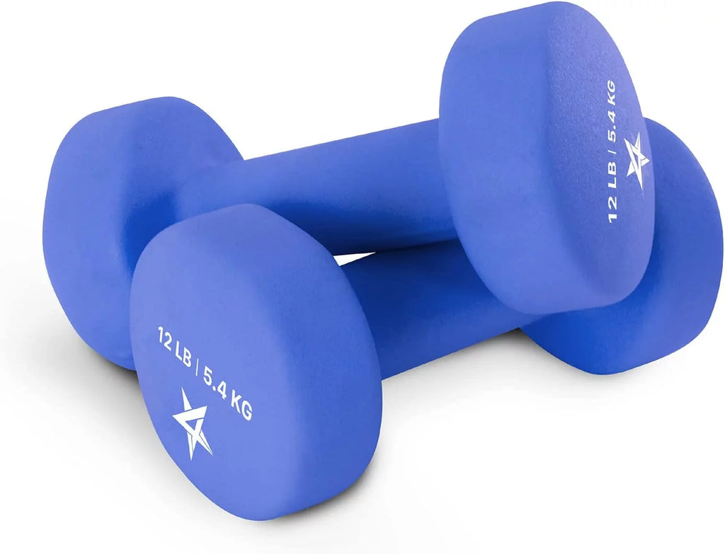 3 lbs Neoprene Dumbbells with Non Slip Grip, Light Green, Pair K7839