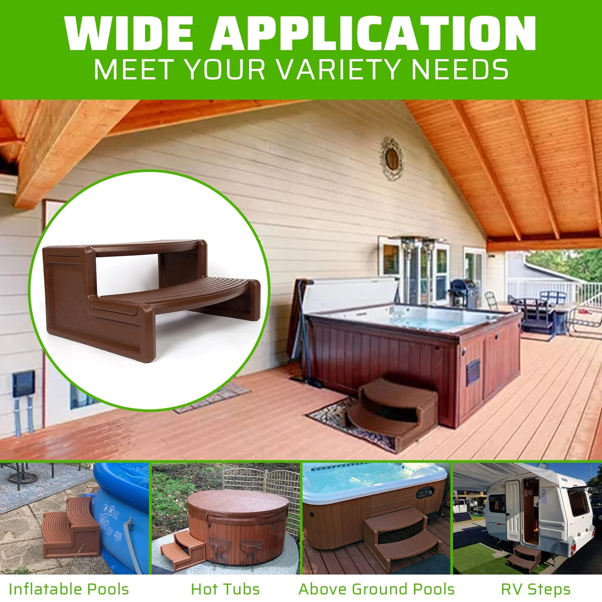 Plastic Non Slip Portable Spa Hot Tubs Step R262446