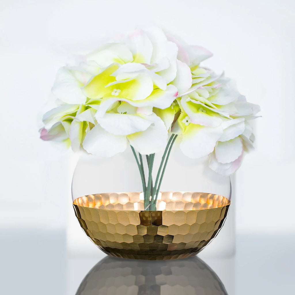 4.5" Gold Glass Candle Holders S7524