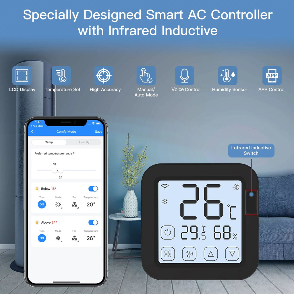 Smart Wifi IR Air Conditioner Controller with LCD Display Y250