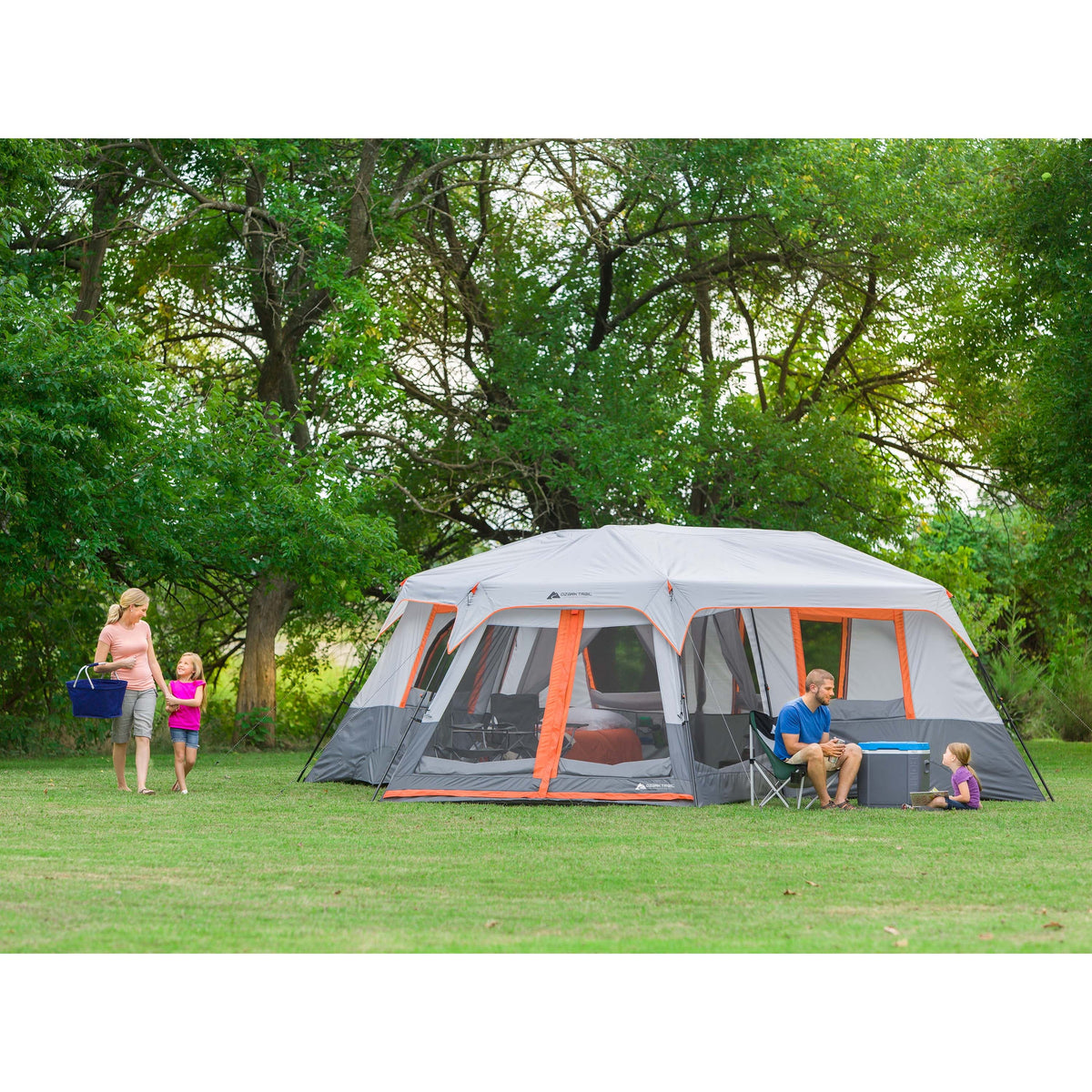 20' x 18' 12-Person 3-Room Instant Cabin Tent with Screen Room E57951
