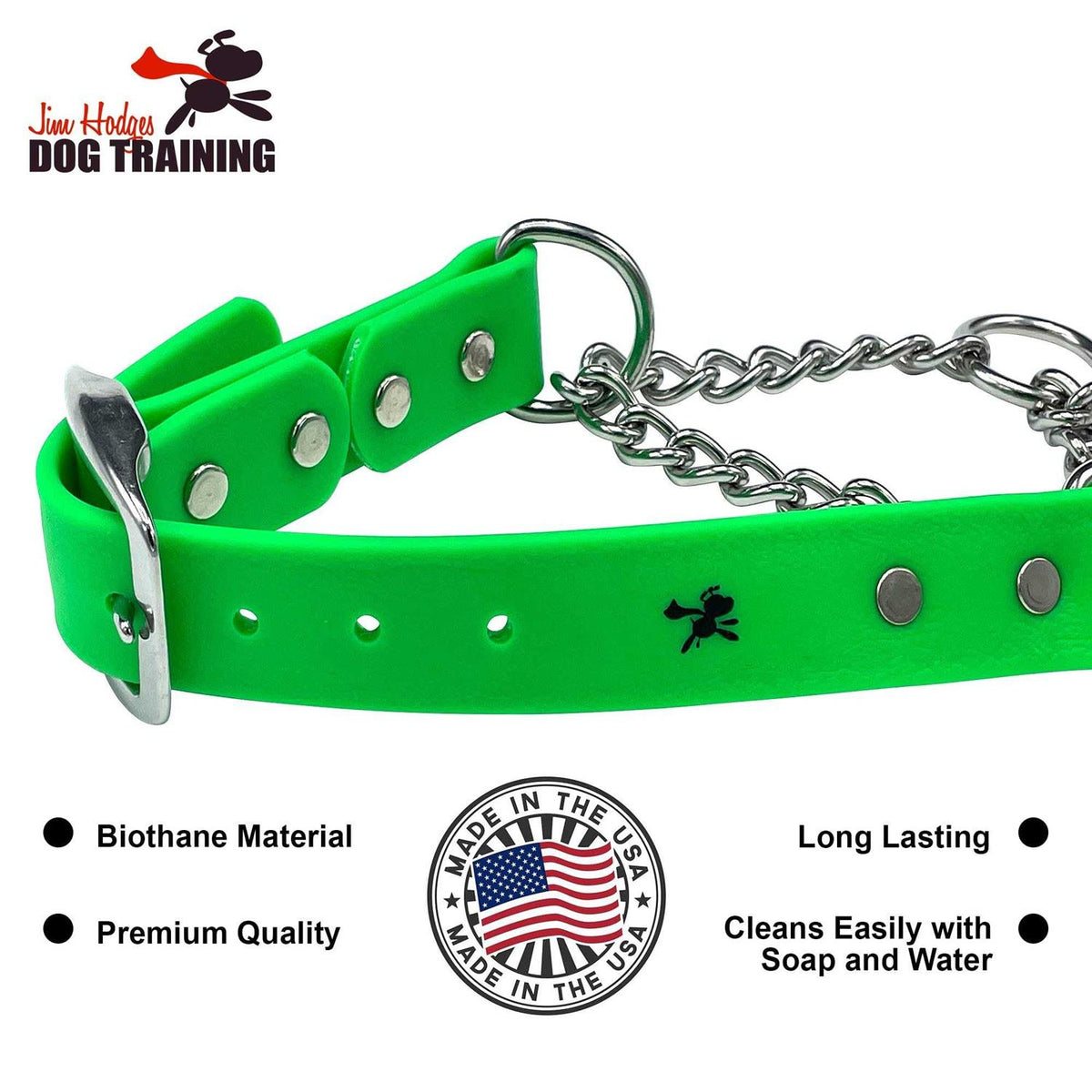 Martingale Collar for Dogs Biothane Stainless Steel Hardware X83323