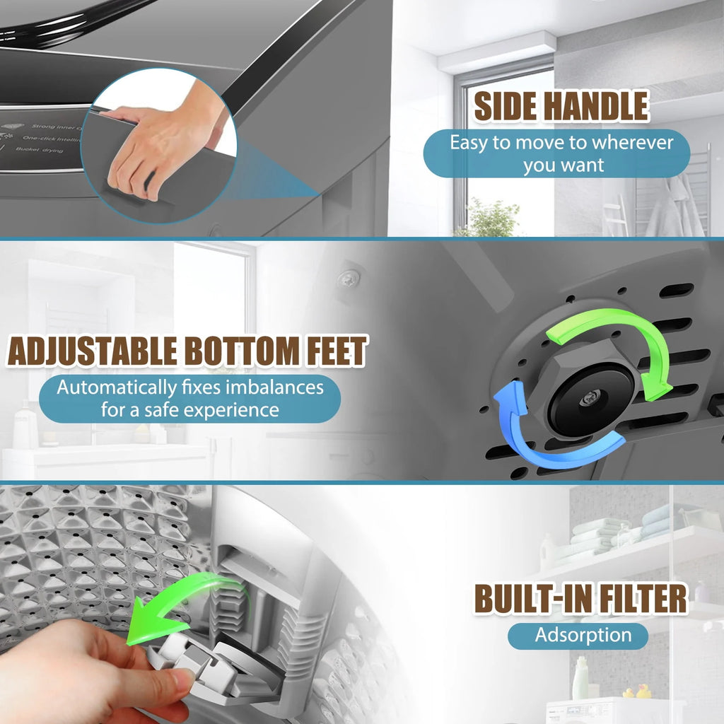 15.6lbs Fully Automatic Portable Washing Machine K79771