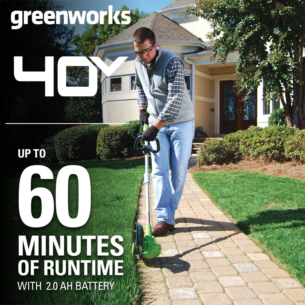 40V Cordless String Trimmer/Edger with 2.0 Ah Battery & Charger S4879
