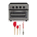 Black AirFryer Oven with Grill and Spatula and Tongs Set J6936