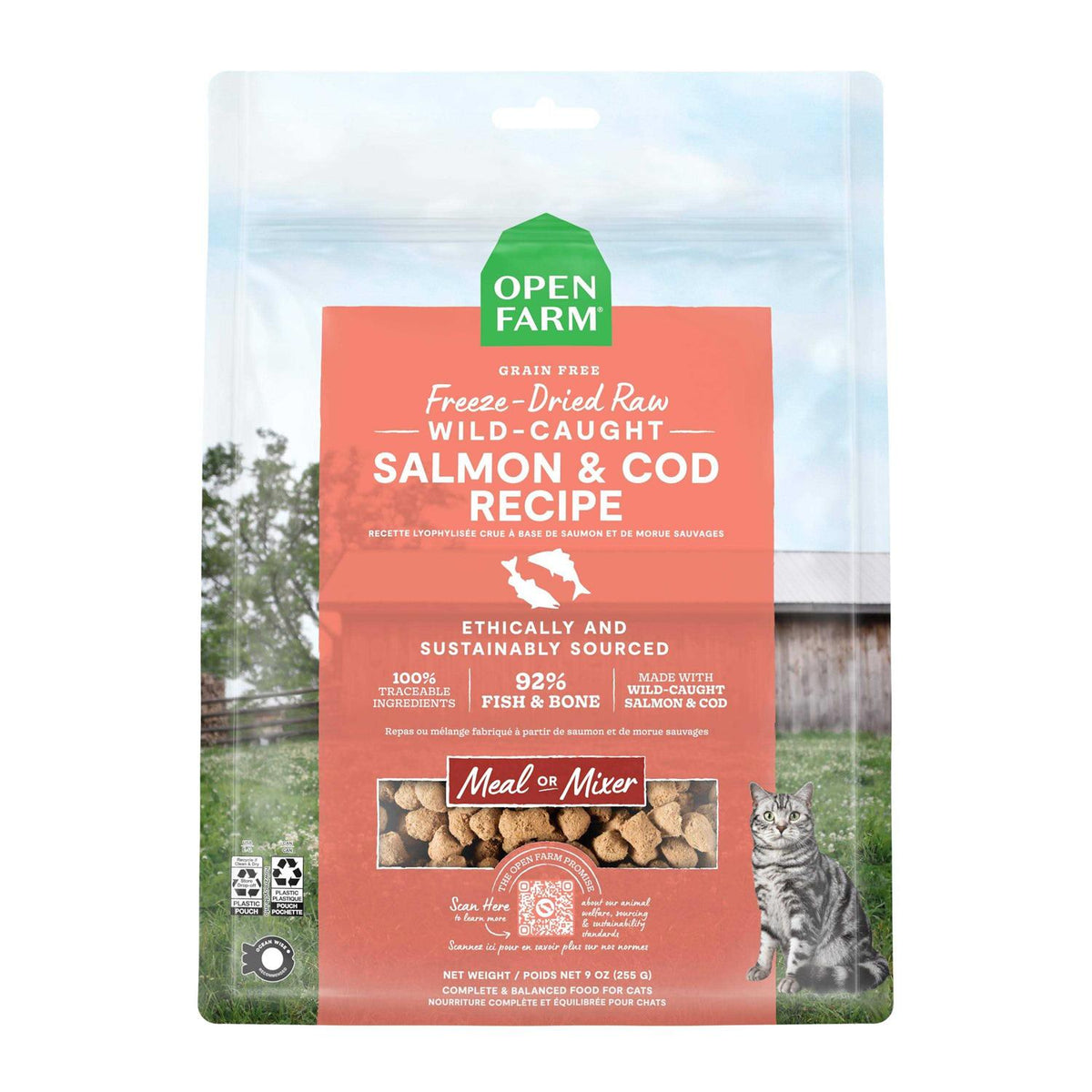 Wild-Caught Salmon & Cod Freeze Dried Raw Cat Food M9915