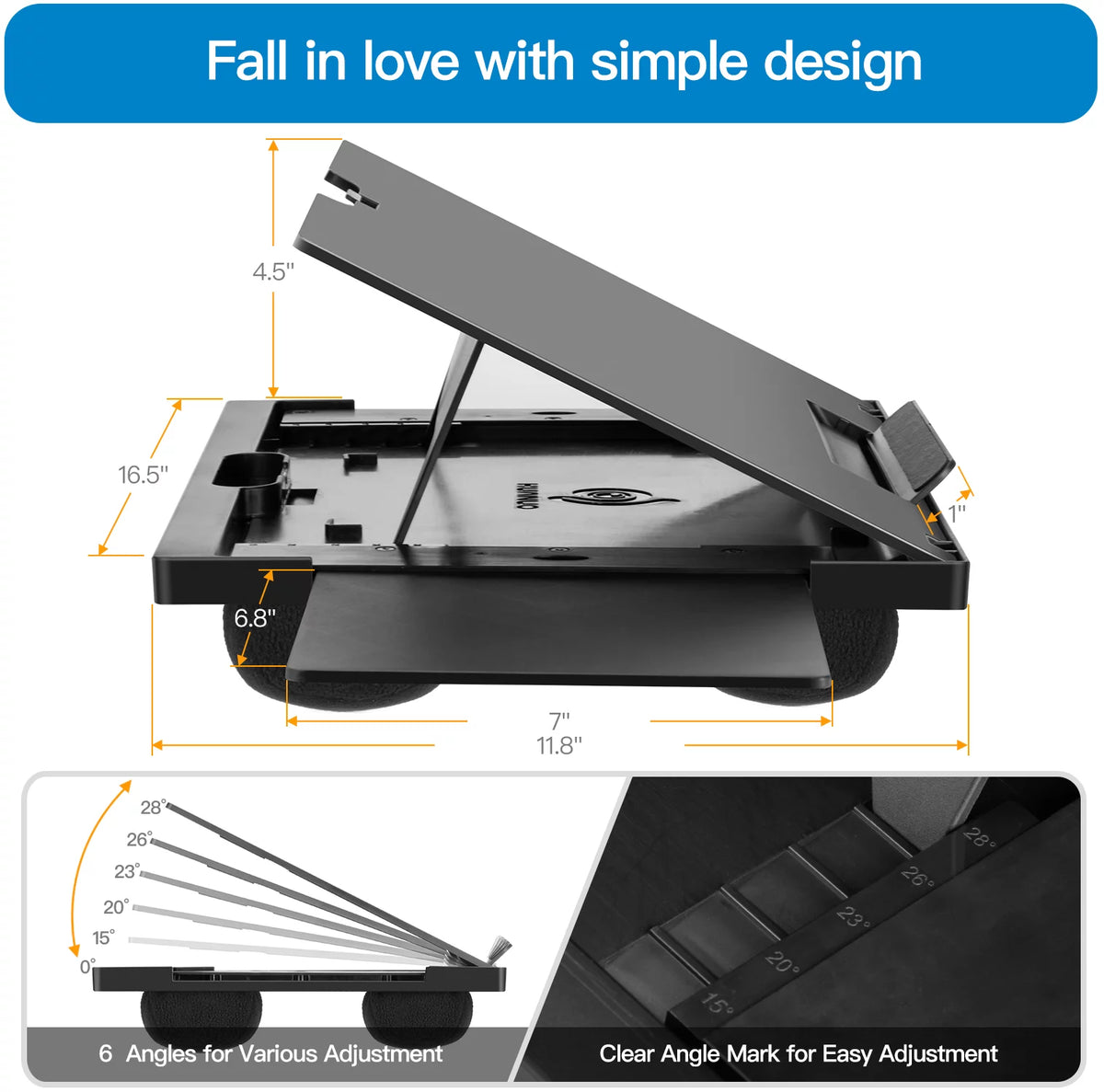 Portable Laptop Lap Desk with Detachable Mouse Pad Tray A9569