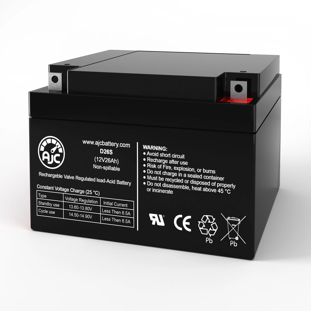 12V 26Ah Sealed Lead Acid Battery Y752507