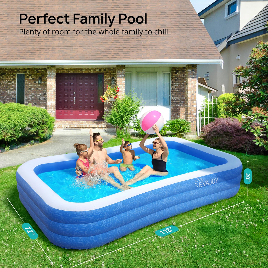 Inflatable Swimming Pools 119'' x 72'' x 20'' I1902