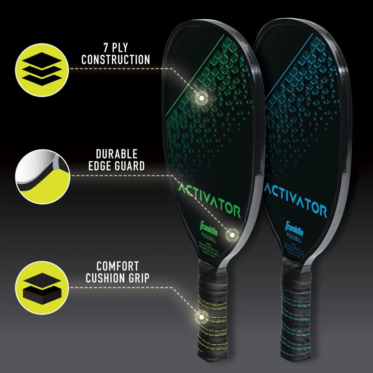 Wooden Pickleball Paddle 4 Player Paddle and Ball Set Y81905