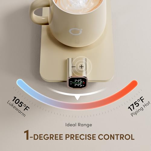 Black 15oz Temperature Control Electric Coffee Mug Warmer Set M7464