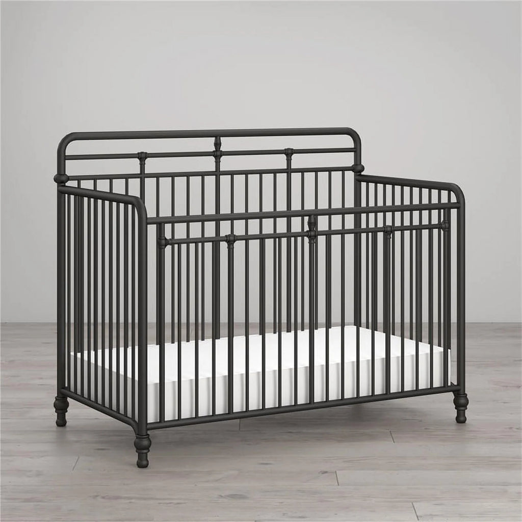 Black Metal 3 in 1 Convertible Crib M395