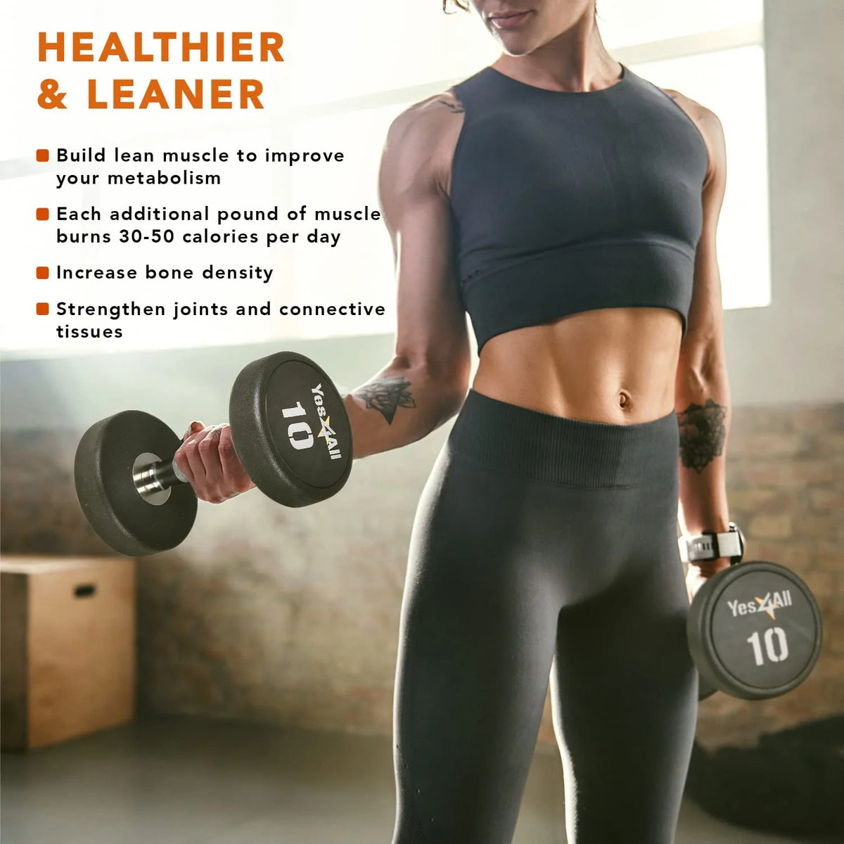 45 lbs Urethane Dumbbell, Single F972942