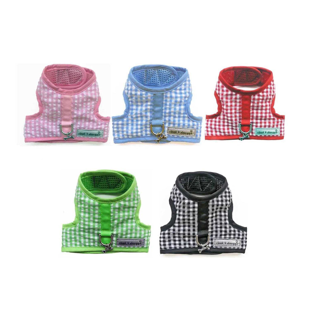 Teacup Gingham Dog Harness Vest N687
