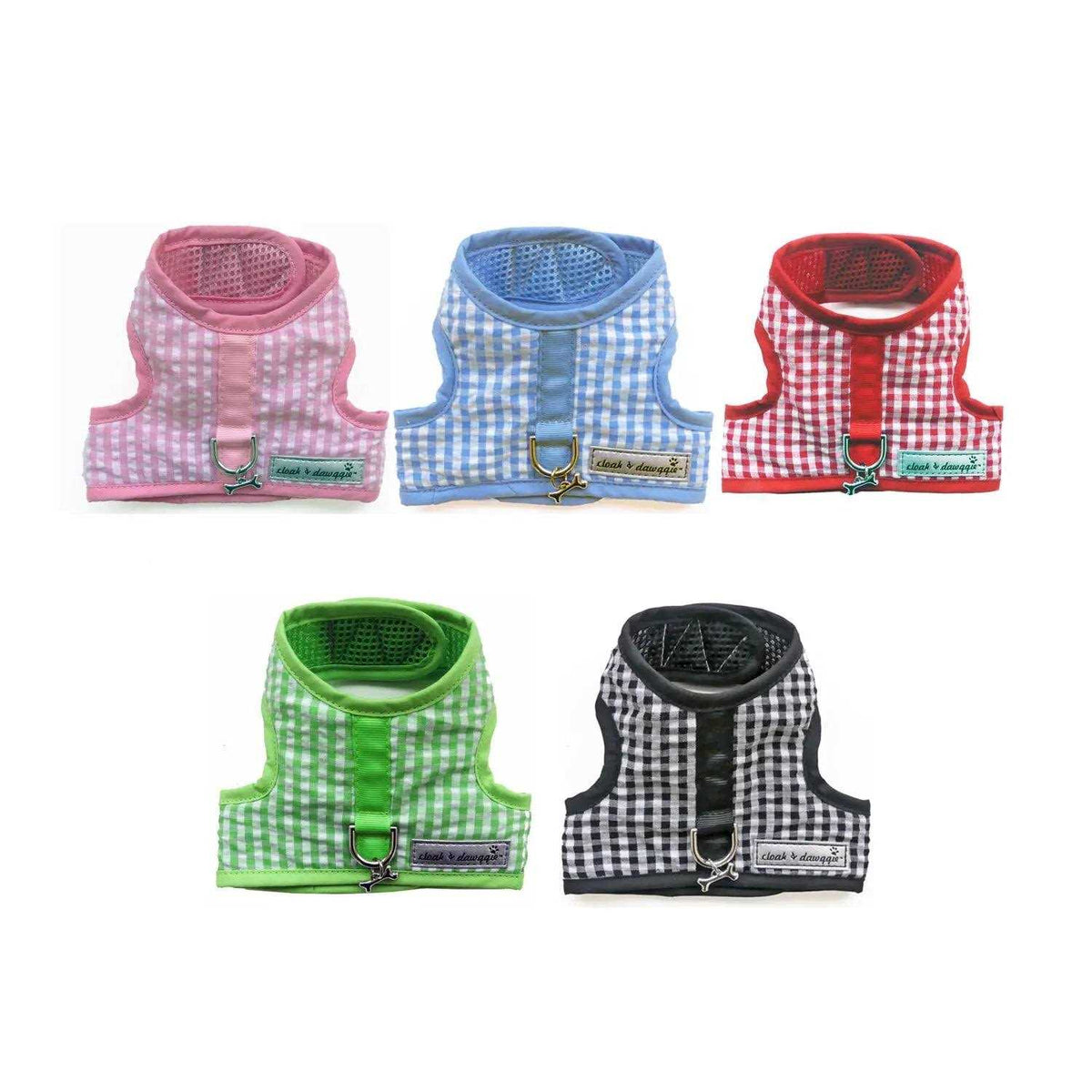 Teacup Gingham Dog Harness Vest N687