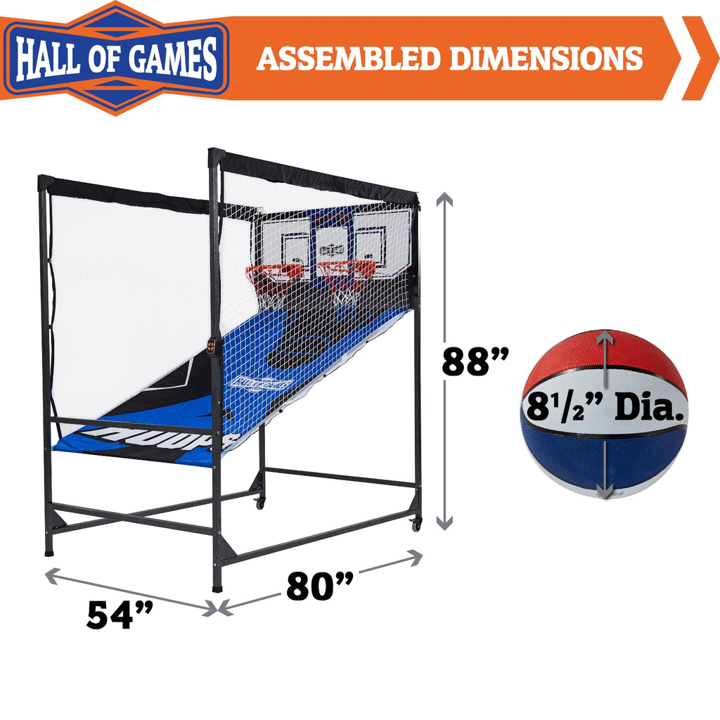 Indoor Steel Frame Arcade Basketball Game with LED Scorer H637900