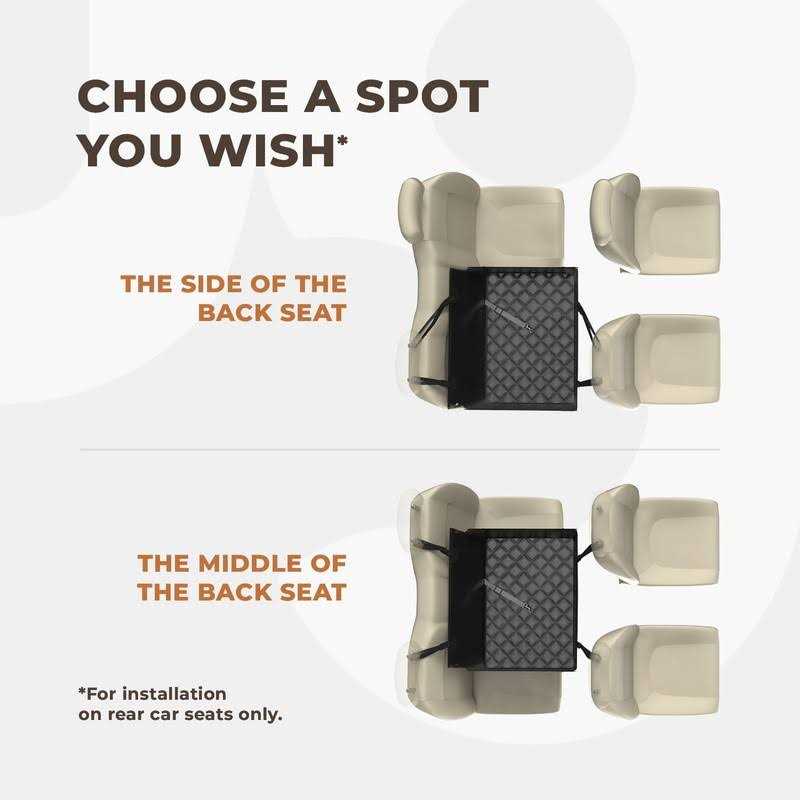 Extra Stable Dog Car Seat with 4 Fastening Straps J6863